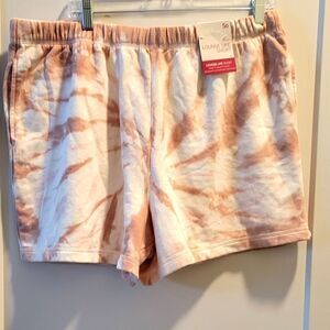 NWT Tie-Dye SO Mid-Rise Cotton Blend Lounge Life Shorts XL